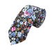 Elegant Garden Print Tie – Slim Cotton Cravat for Groomsmen