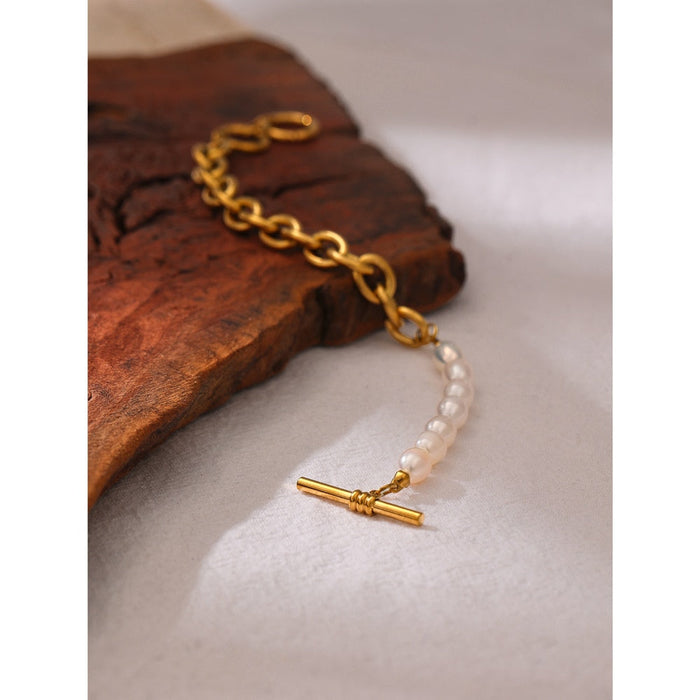 Pearl Collection Golden Bracelet