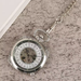 Silver Square Pocket Watch Roman Numerals - Hand Winding Mechanical