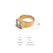 Luxury Designer Golden Ring with Crysral