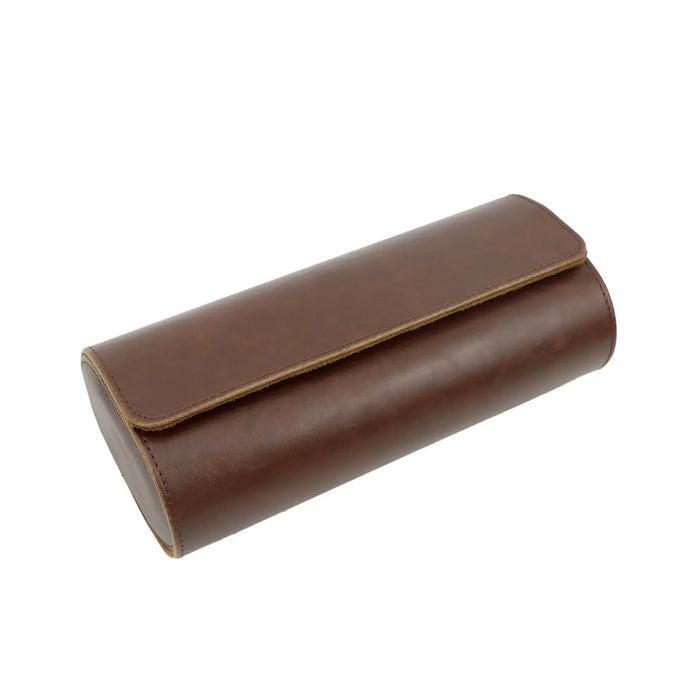 Elegant Brown Watch Case for 3 Watches