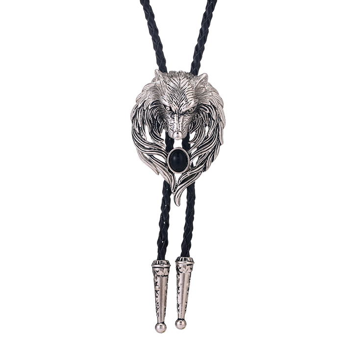 Wolf Bolo Tie