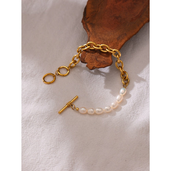 Pearl Collection Golden Bracelet