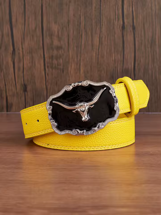 High-quality Silver Texas Western Belt For Men