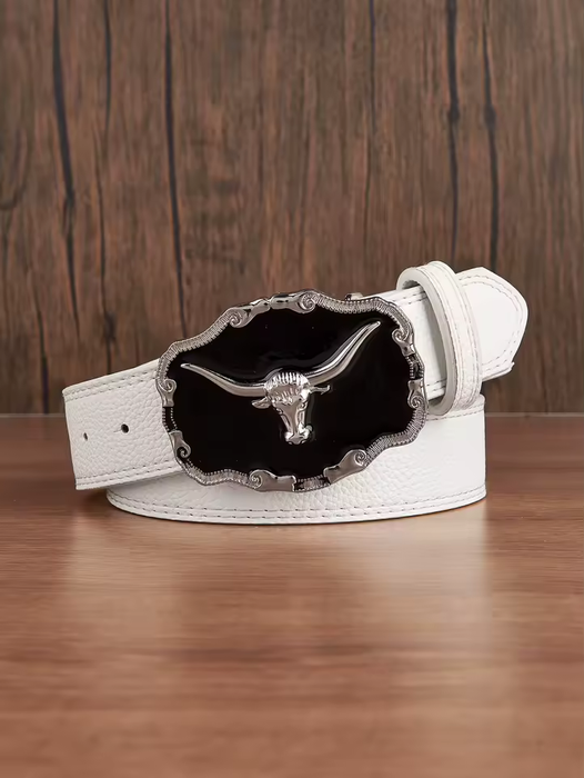 High-quality Silver Texas Western Belt For Men