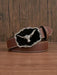High-quality Silver Texas Western Belt For Men