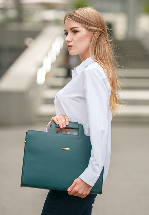 High-quality Women's Leather Bag For Laptop and Documents