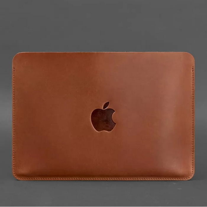 High-quality camel leather case for 14-inch MacBook
