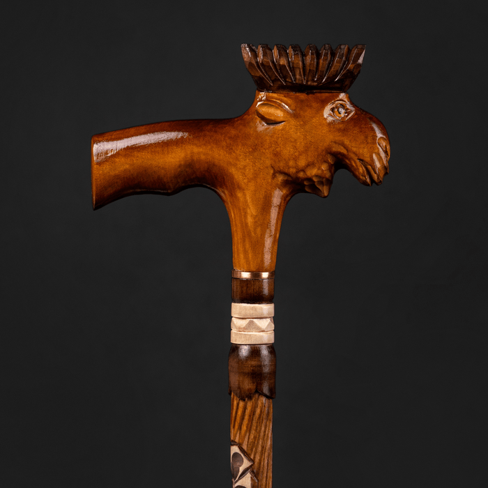 Antique elk handle walking stick