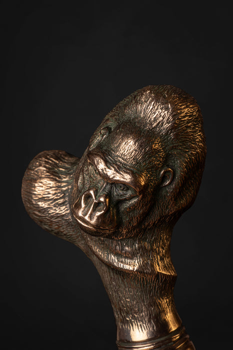 Designer cane featuring gorilla motif