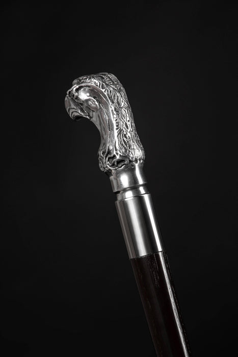 Victorian Eagle Walking Stick, Antique Silver