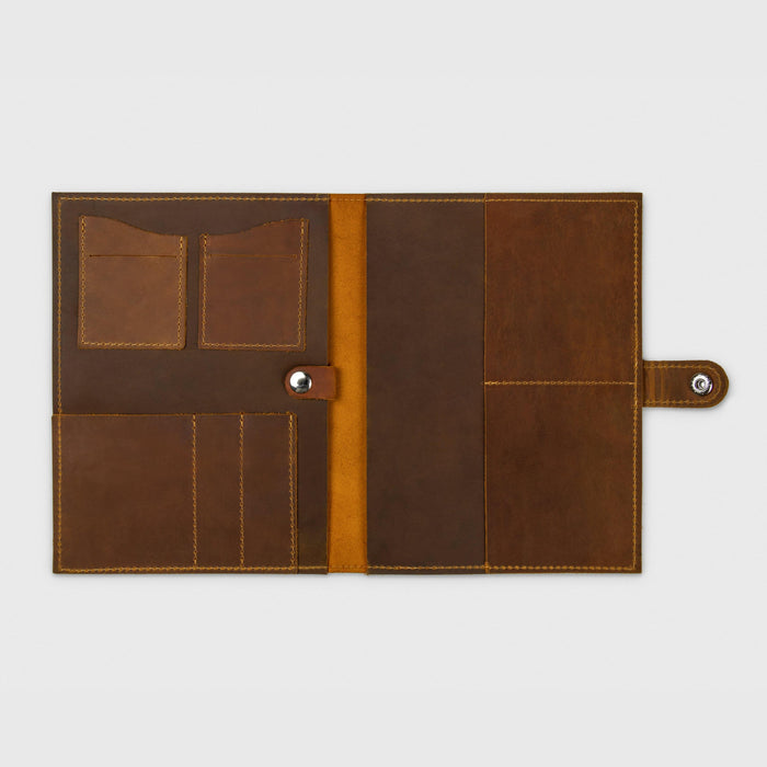 Leather Business Portfolio, Leather Journal, Padfolio with Business Card