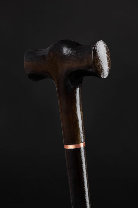 T Handle Men's Black Hardwood Walking Cane - Artynov | Unique Handmade Accessories