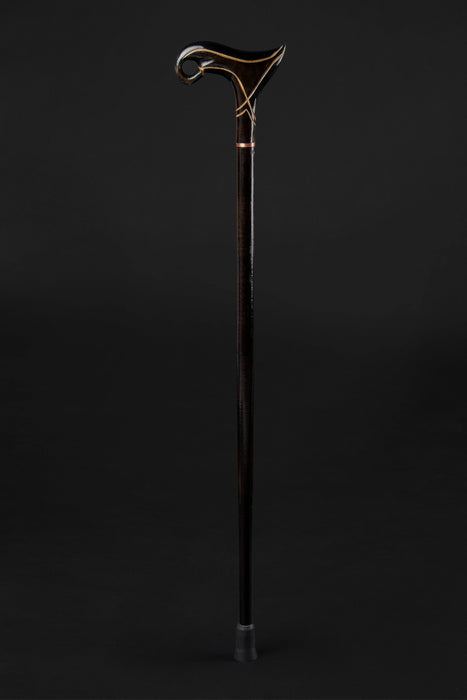 Fashionable Wooden Walking Cane - Hand Carved Stick