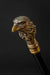 collectible antique bronze crow handle cane
