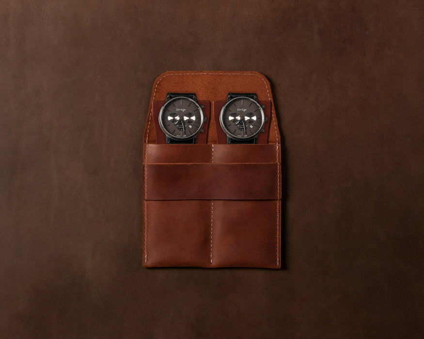 Leather Watch Case Travel Accessories, Pouch Watch