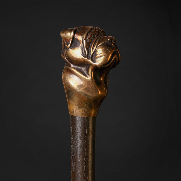 Luxury Bulldog Head Walking Stick - Exquisite Design Walking Cane