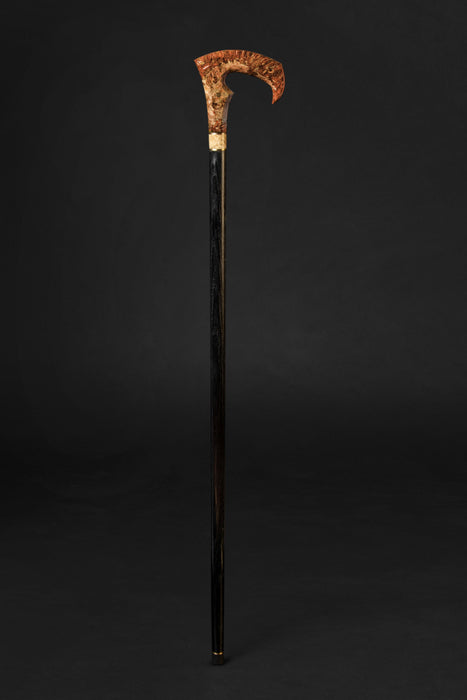 Handmade Unique Burl Walking Cane with Comfortable Handle