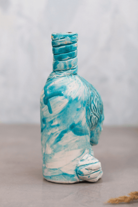 Turquoise Art Deco Vase Bottle