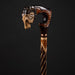 Ram walking stick carved