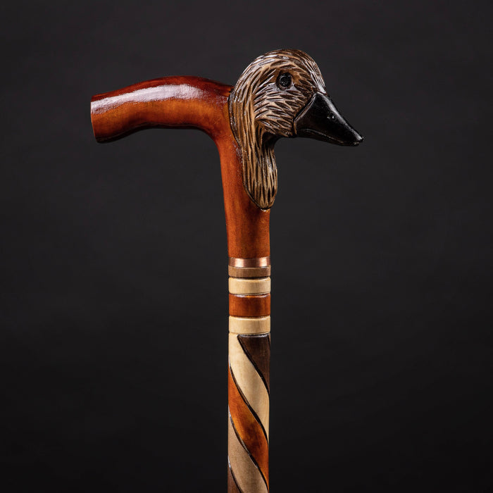 Vintage Duck Head Walking Cane With Rubber Tip Handcrafted