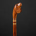 Men's Designer Сane - Carved Dog Head Walking Stick