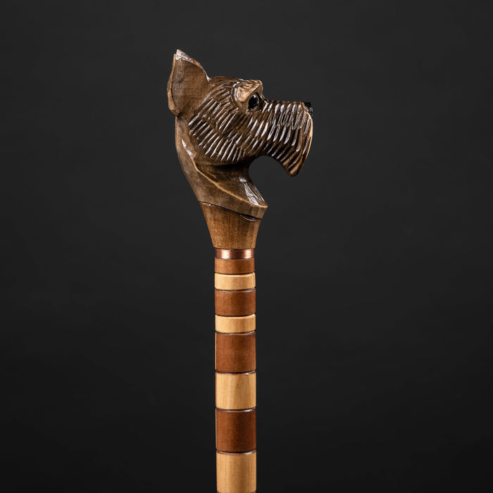 Animal Head Walking Canes - Carved Dog Head Walking Stick