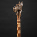 Carved dog head walking stick