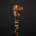 Wooden Bulldog Walking Cane, Walking Stick Dog Head