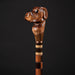 Wooden Bulldog Walking Cane, Walking Stick Dog Head