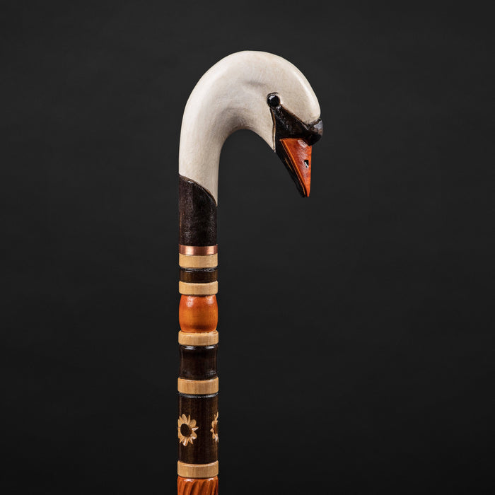 Stylish Wooden Swan Walking Stick, Swan Walking Cane