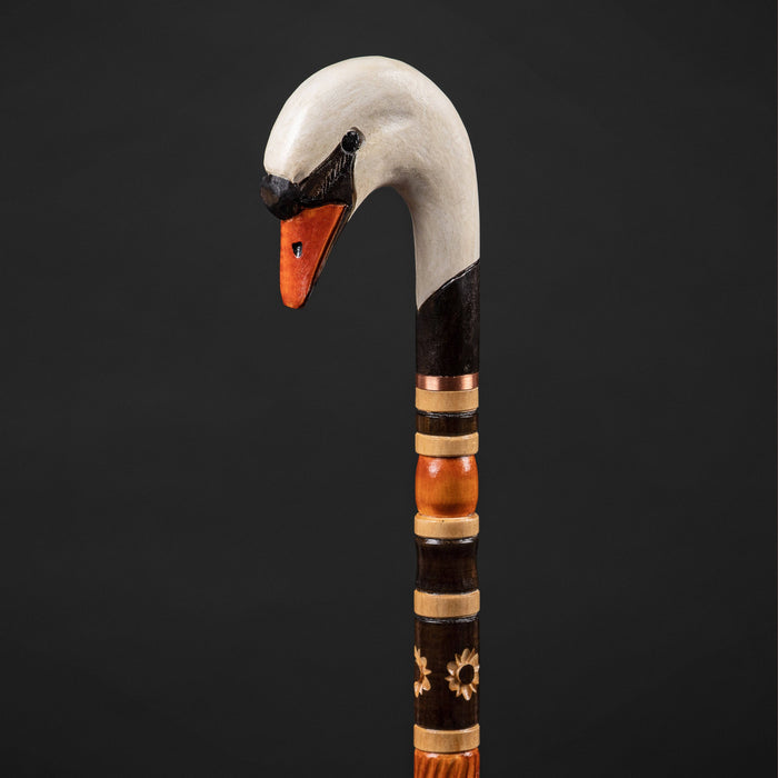 Stylish Wooden Swan Walking Stick, Swan Walking Cane - Artynov | Unique Handmade Accessories