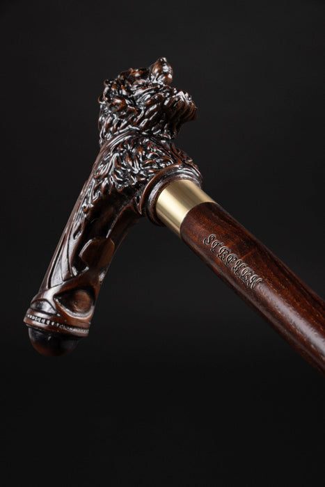 Lion head walking cane unusual design