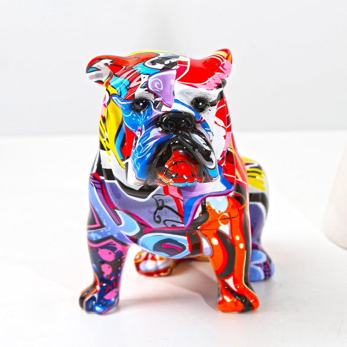 Graffiti Bulldog Figurine