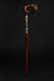 Raven motif walking cane hand-carved