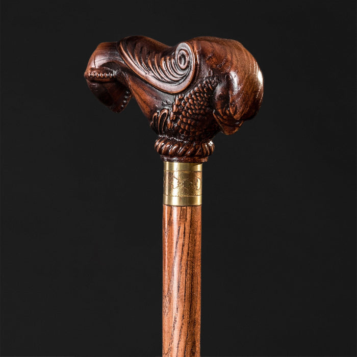 Submissive Eagle Walking Stick, Wooden Design Walking Canes