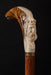 Silhouette of the King Carved from Deer Horn Walking Cane