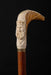 Silhouette of the King Carved from Deer Horn Walking Cane