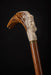 Silhouette of the King Carved from Deer Horn Walking Cane