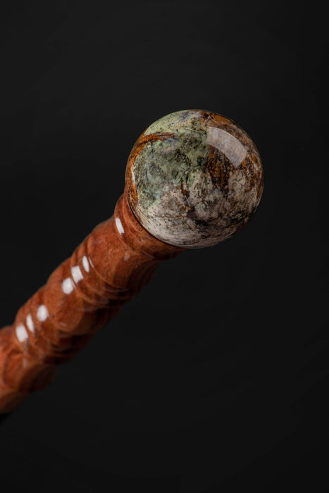 Sophisticated Look Knob Walking Cane Handle Boulder Opal Stone