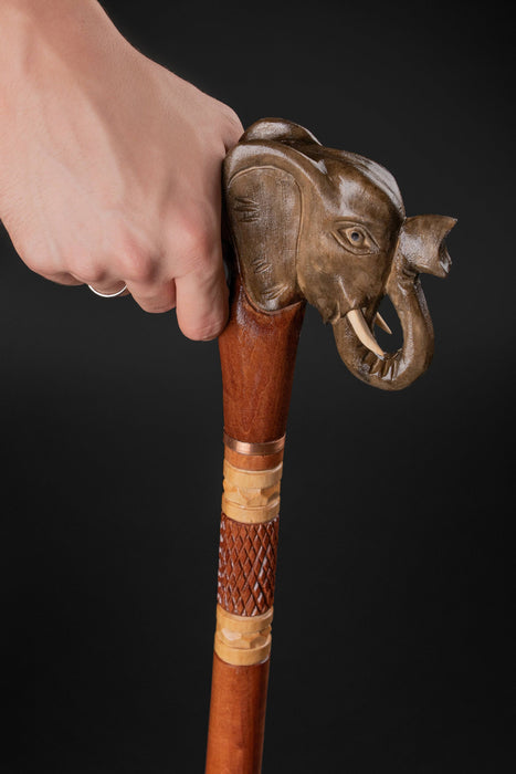 Wooden Walking Stick Elephant Designer Canes For Men