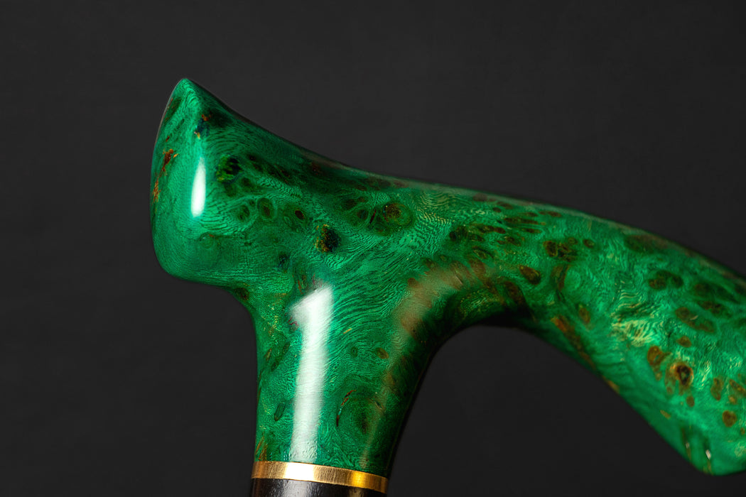 Stylish Exotic Burl Wood Walking Cane – Elegant Fashion Accessory