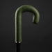 Elegant style crook walking stick in khaki