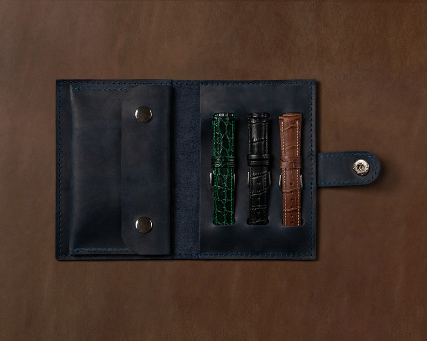 Handmade leather watch case