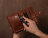 Personalized leather watch case