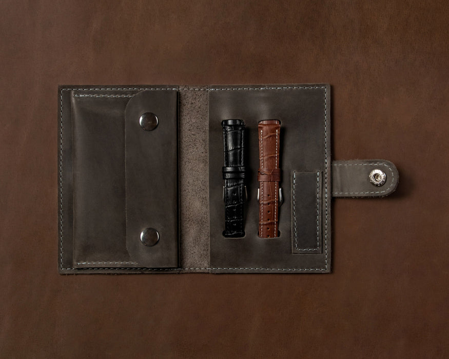 Premium leather watch case