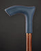 Leather Walking Stick Blue - Elegant Style Ergonomic Design