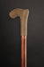 Leather Walking Stick Olive - Elegant Ergonomic Design Handle