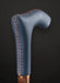 Leather Walking Stick Blue - Elegant Style Ergonomic Design