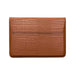 Crocodile Textured PU Leather Laptop Sleeve with Built-In Stand
